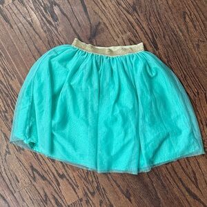 GAP Kids Aqua and Gold Skater Tulle Skirt size Large